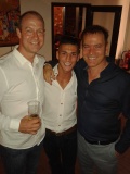 Boxer Ross Burkinshaw and Promoter Dennis Hobson